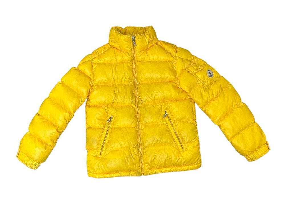 Moncler Kids Puffer Jacket 10A / 140cm - Yellow - Authentic - Goose Down